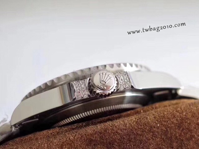 勞力士複刻手錶 SUB潛航者後鑲鑽定制版 Rolex高端男士腕表  gjs1936
